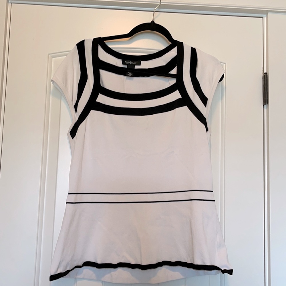 White and Black sweater